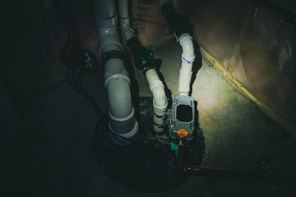 Sump pump installation in Indianapolis basement
