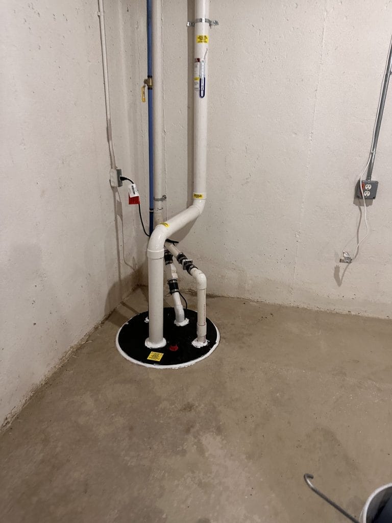 Sump Pump Installation in Indianapolis Basement
